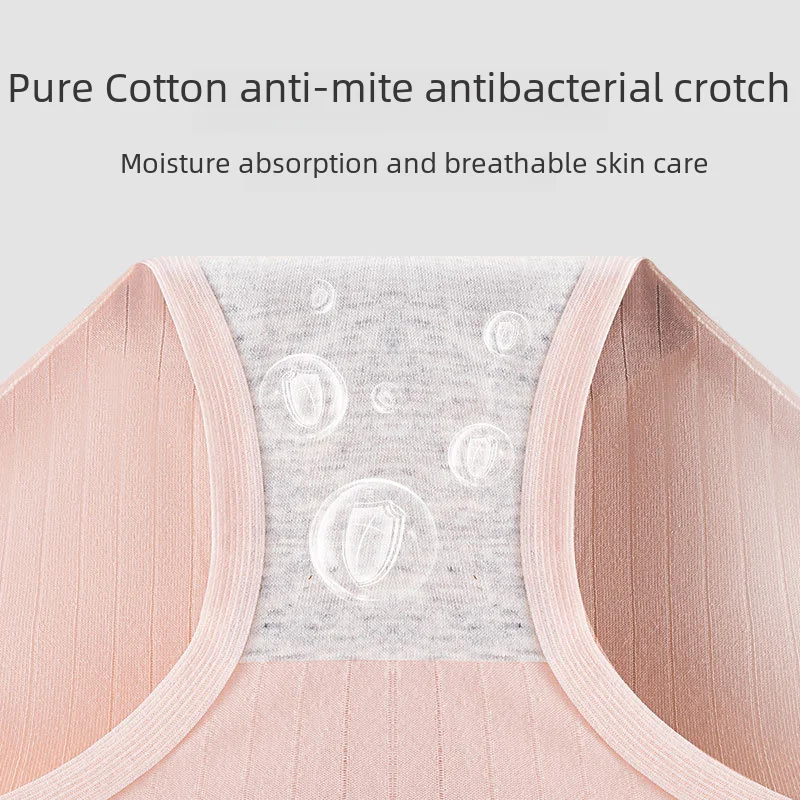Pure Cotton Simple Sweet Briefs Women's Underpants Mid-waist Student Comfortable Antibacterial Cute