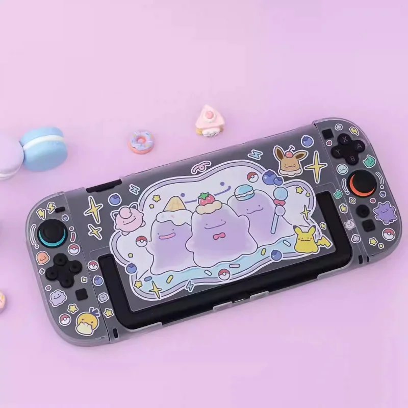 Фото Защитный чехол Cartoon Ditto для Switch Oled Ns Switch2, полупрозрачный жесткий корпус, игровая аниме-периферия №4