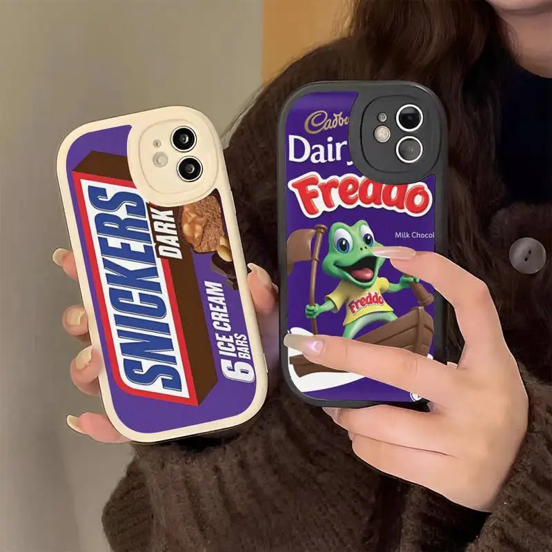 

Chocolate Biscuit Milk Drink Hard Leather Phone Case for iPhone 13 12 Mini 11 14 Pro Max Xs X Xr 7 8 Plus 6 6s Se 2022 Cover