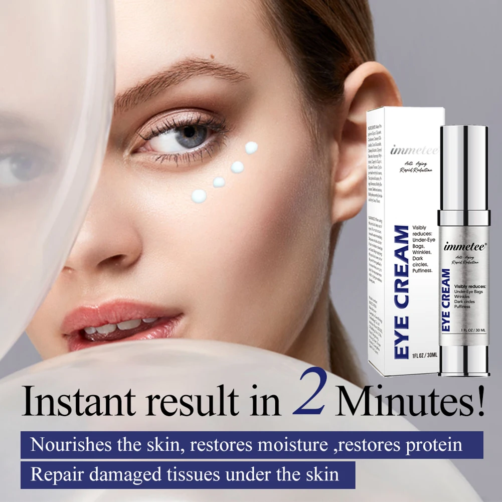 

30g Eye Cream Instantly Reduce Wrinkles Dark Circles Under Eye Bags In 2 Mins Moisturize Hydrate Skin Eye Care Eyes Serum