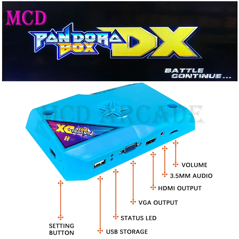 New pandora's box DX 3000 in 1 JAMMA arcade version PCB board save loading state CRT/VGA/HAMI output support download games