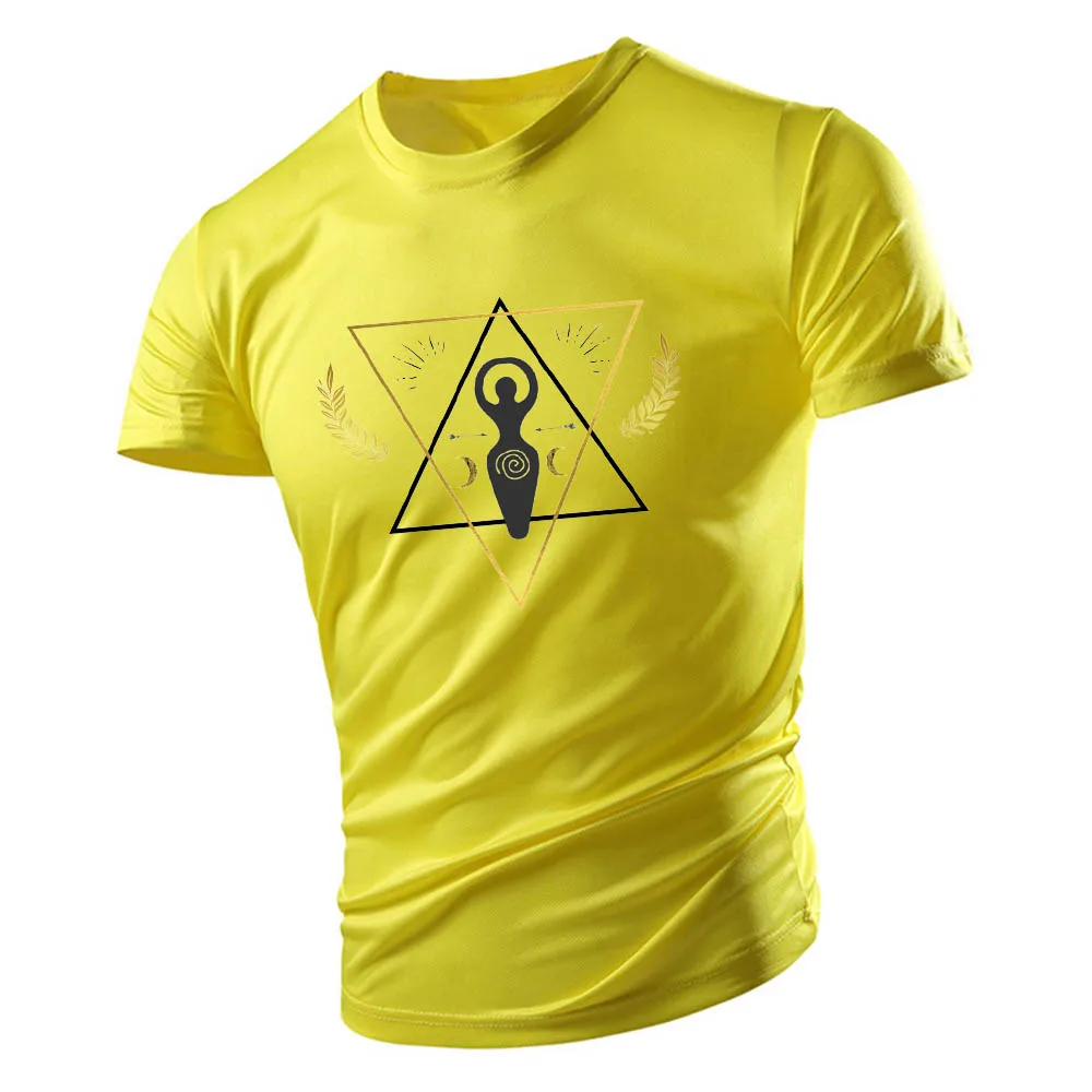 

Men'S Crew Neck No Hat On Geometric Cross Triangle Print Loose Fashion Cool Hip Hop Harajuku Street Style Four Seasons Universal