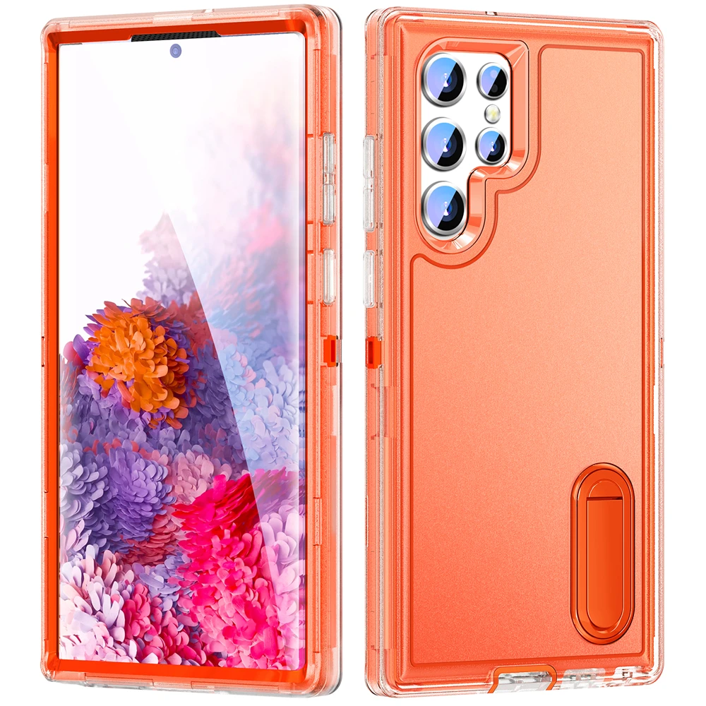 

Anti-Knock Stand Function Back Cover Case for Samsung Galaxy S22 Ultra 5G S22ultra S22 Plus S 22 Non-Slip Phone Bag Cases