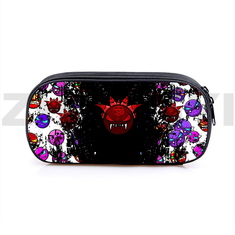 

Fashion Harajuku Angry Geometry Dash 3D Pencil Case Travel Toiletry Bag Multifunctional Pen Box for Girls Boys School Supplies