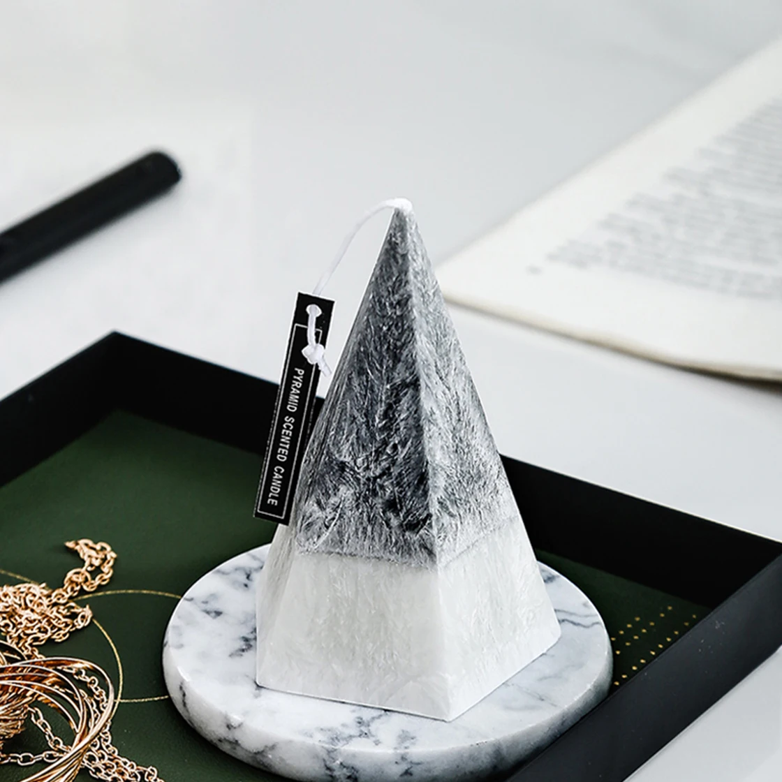 Creative Snow Mountain Candle Mold Candle Silicone Mold Triangle Taper Homemade Soap Plaster Ins Style Car Scented Candle Mold