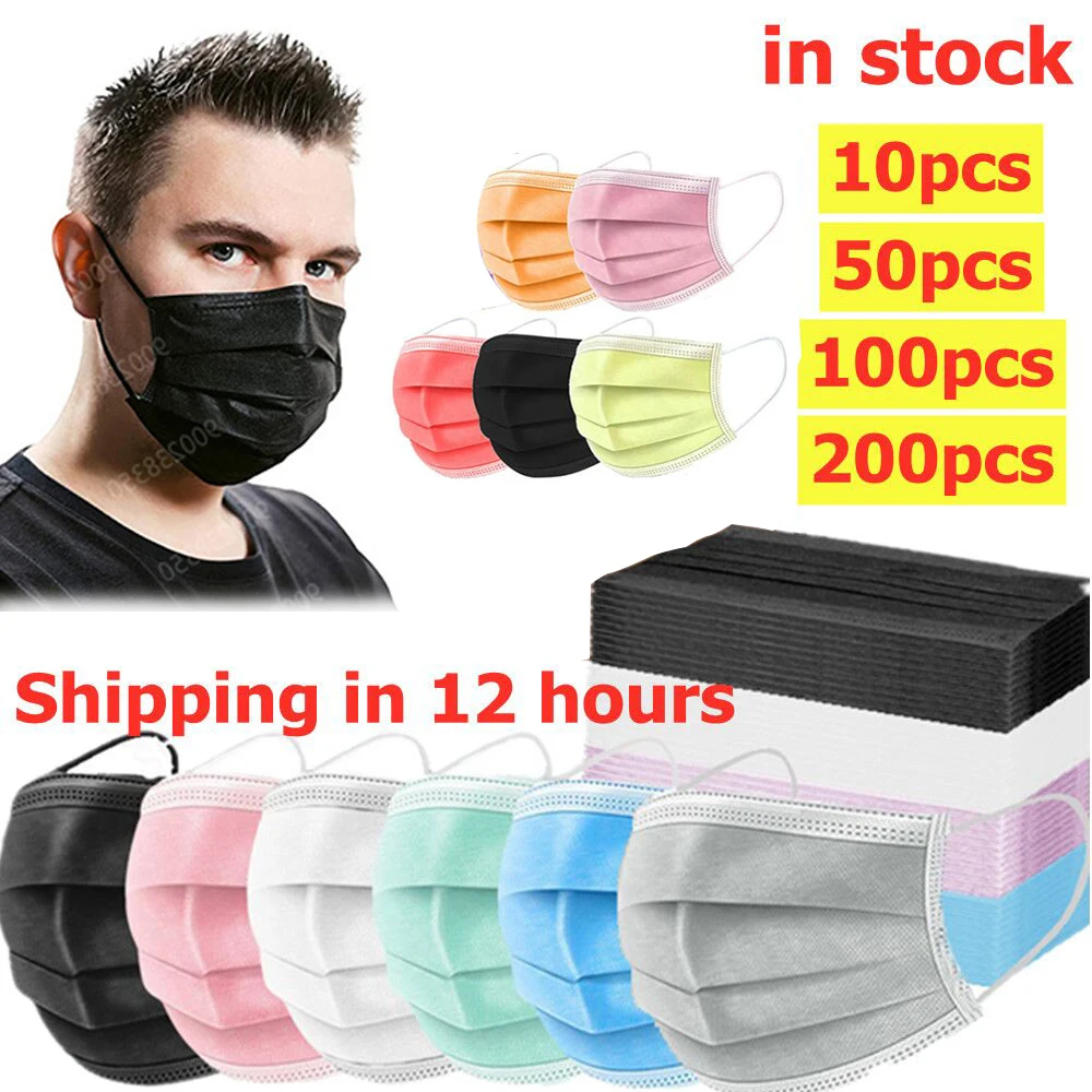 10-200pcs mascarillas quirurgicas homologadas Surgical mask Disposable Protective Mask 3 Layer Filter Non-Woven Medical masks - купить по