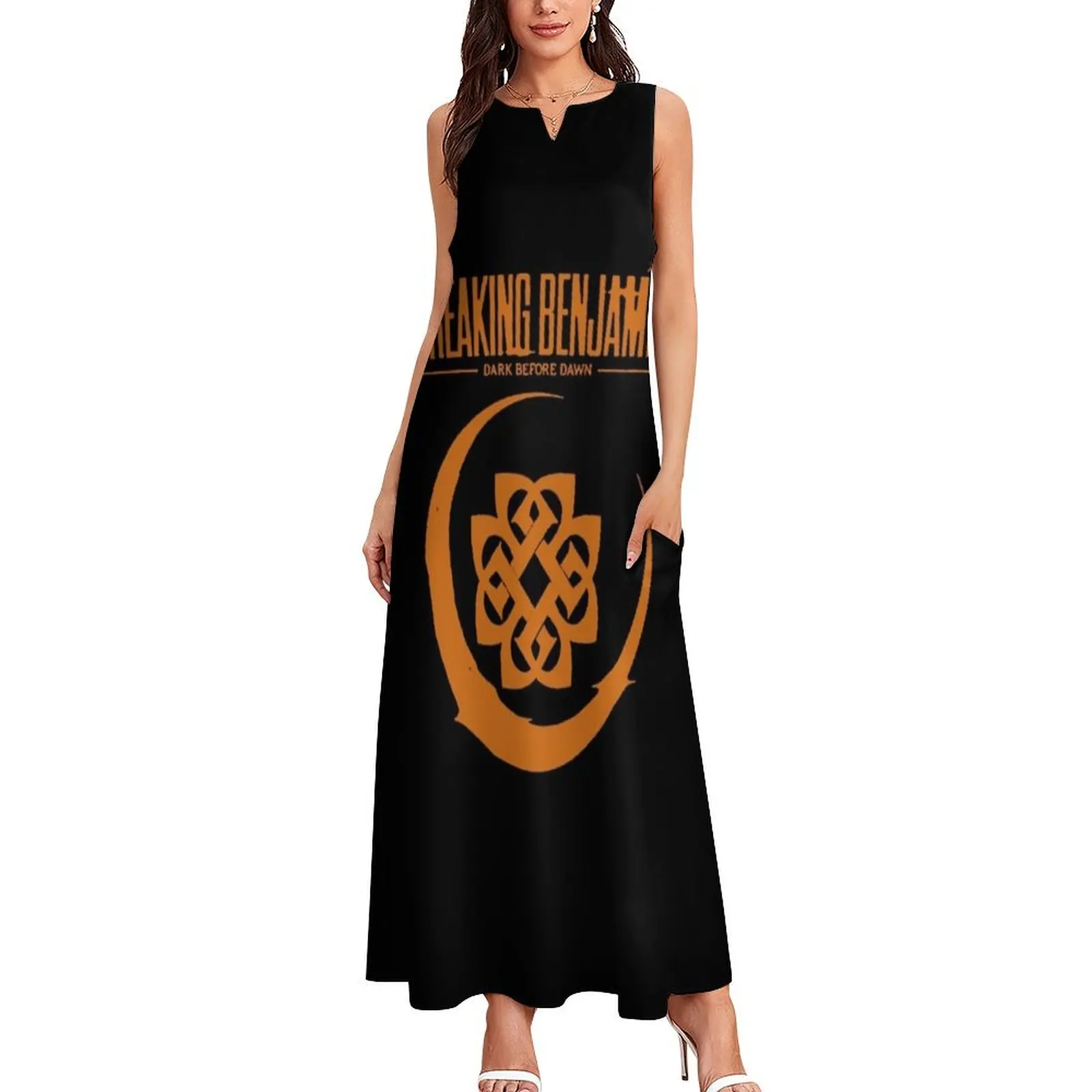 Женское платье Dark Before Dawn Breaking Gift Fan из полиэстера