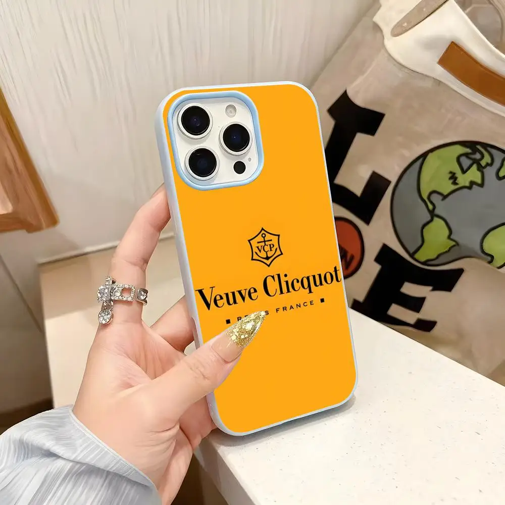 Фото Модный чехол V-Veuve Of C-Clicquot для iPhone 17 Air 16 E 15 14 Plus 13 12 11 Pro Max, защитный чехол-желе 2-в-1 №2