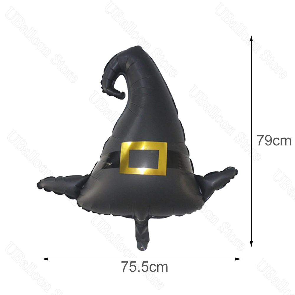 

Фольгированные шары-шляпы ведьм черные MicroPlush