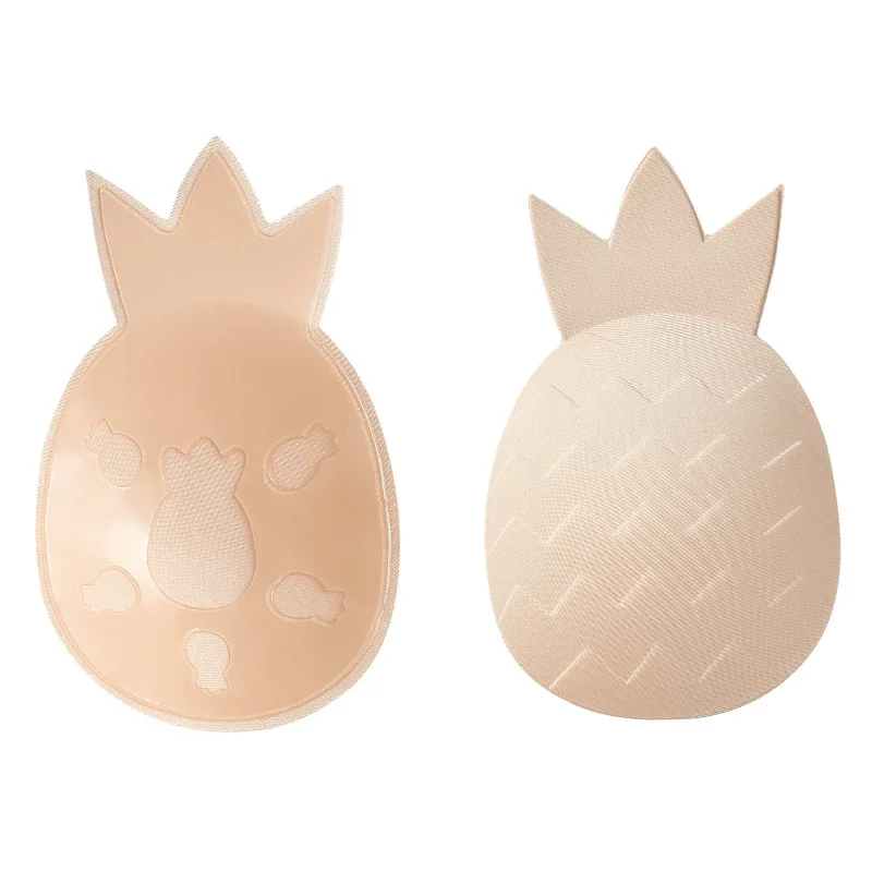 

Women's Self Adhesive Push Up Invisible Bra Reusable Breast Patch Pineapple Lifting Breast Patch Strapless Silicone Breast Patch
