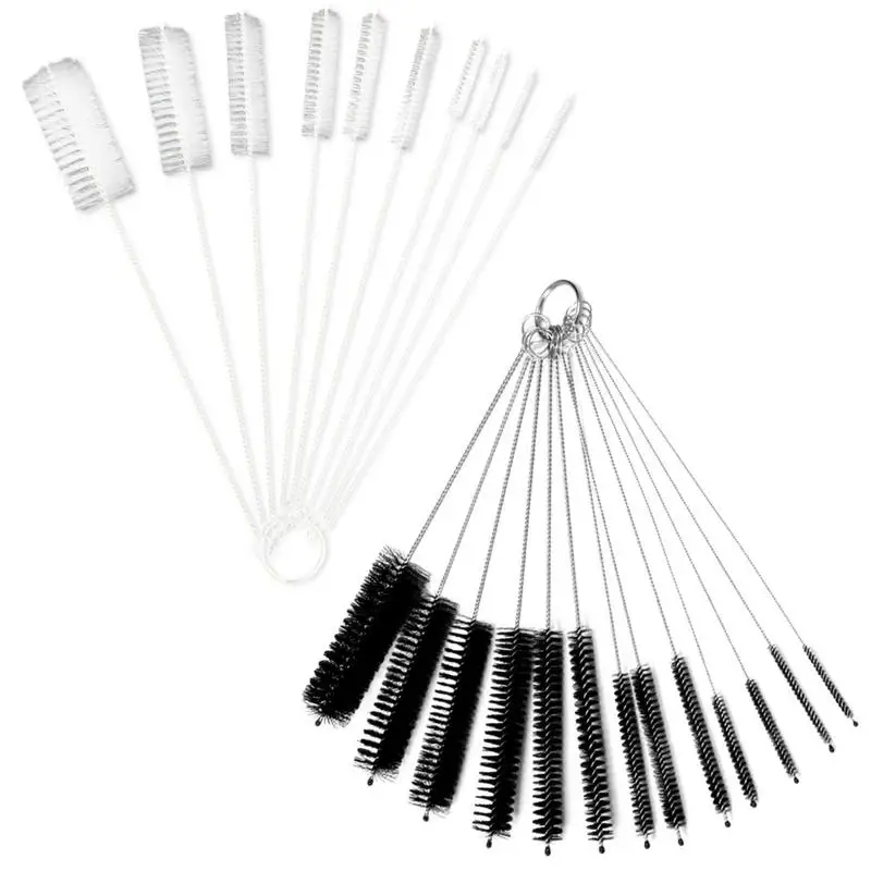 

Straw Cleaner Brush Set Multipurpose Portable Stainless Steel Nylon Brushes Tube Pipe Cleaner Brush Household Cleaning Tools