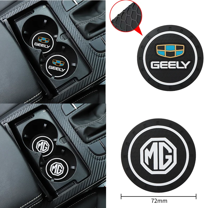 

2pc Car Cup Holder Coaster Non slip Pad Mat Interior Decoration For Toyota Corolla Yaris Rav4 Avensis Auris Camry C-hr 86 Prius