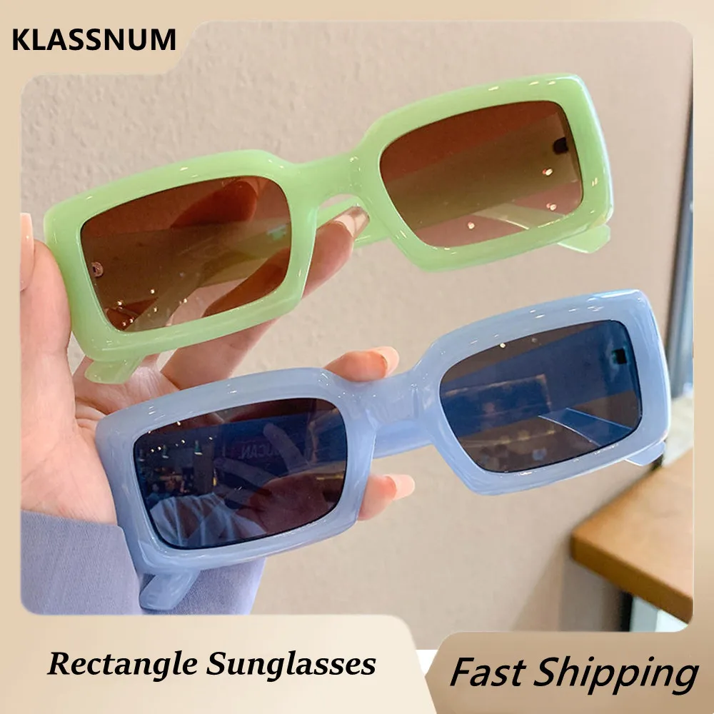 Солнечные очки в прямоугольной оправе UV400 женские, винтажные солнцезащитные аксессуары с квадратными линзами карамельных цветов, в стиле ретро