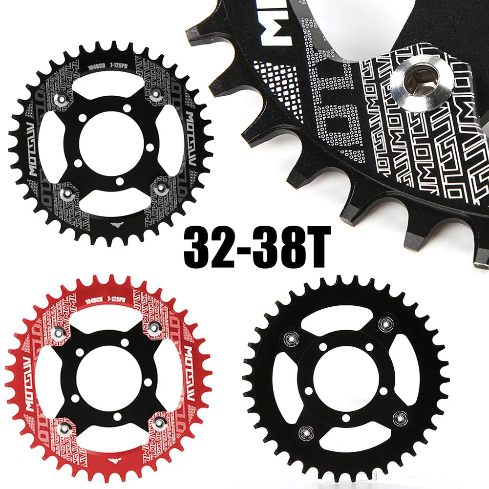 New Electric Bike 104BCD Chainring + Adapter 32T/34T/36T/38T Alloy High Quality E-bike Parts For Bafang BBS01/02 Mid Drive Motor
