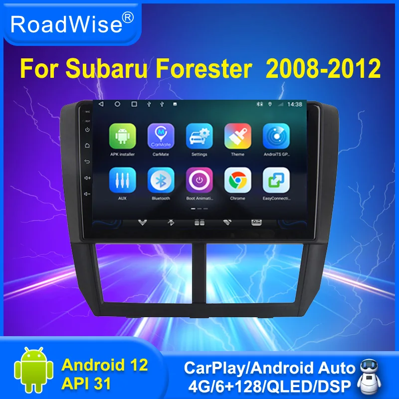 8+256 Android 12 Car Radio For Subaru Forester 3 SH Impreza 2007 - 2013 Multimedia Carplay 4G Wifi GPS Navi DVD 2 Din Autoradio