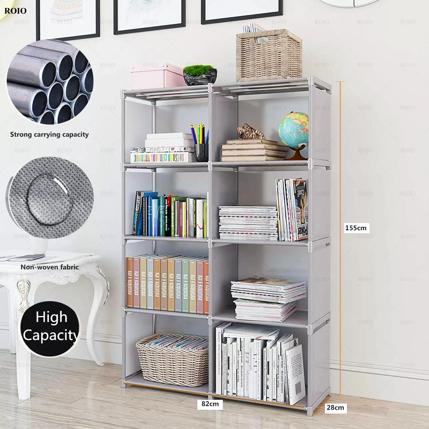 

2023 Simple Bookshelf Removable Bookcase Living Room Sundries Storage Holder Lattice Cabinet Home Decor Display Stand Book Shelf