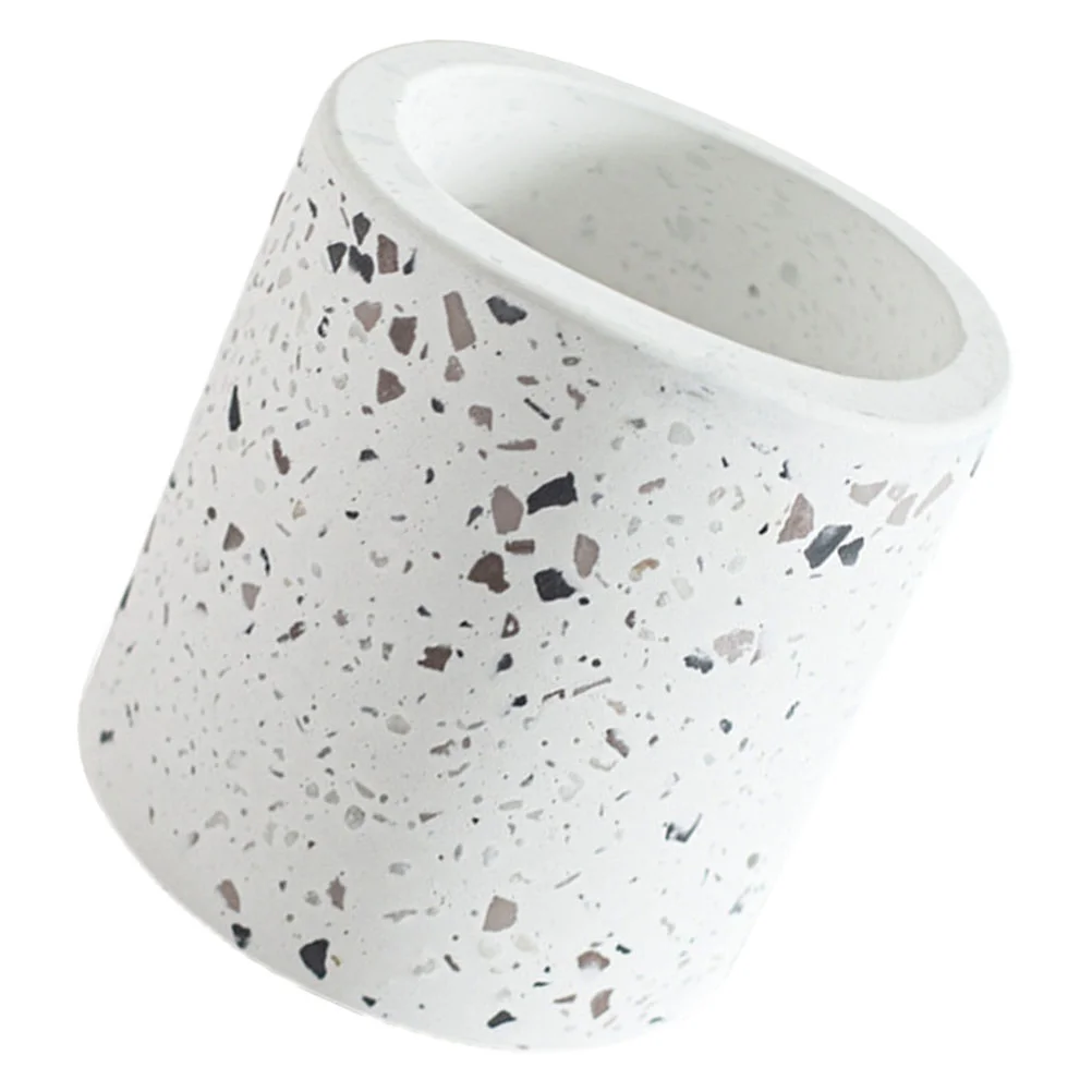 

Electric Tooth Brush Toiletries Bathroom Counter Holder Kitchen Utensil Terrazzo Shower Organizer