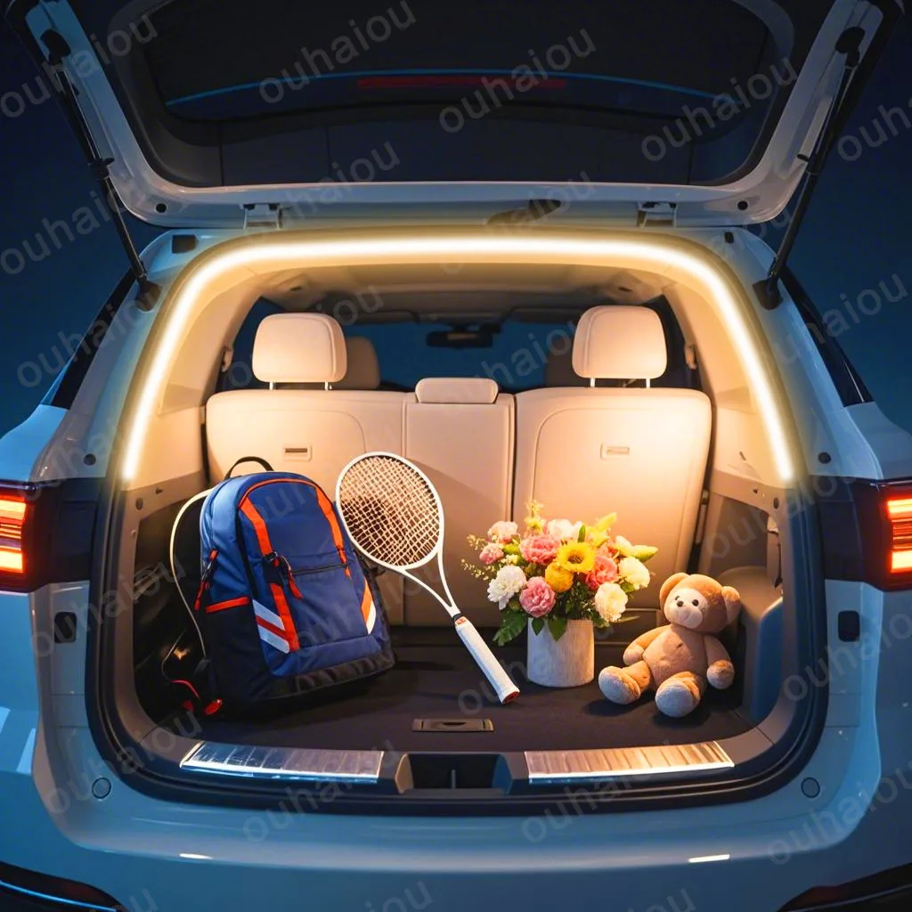 

ДЛЯ ‌ Модификация фонаря багажника Changan CS75 третьего поколения Атмосферные фонари Белый теплый белый Светодиодная панель заднего багажника