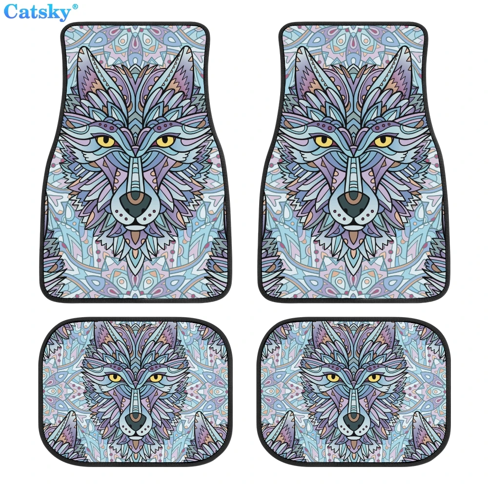 

Wolf animal wolf king Car Floor Mats Hippie Car Mat Car Accessories Gift Stoner Gift Retro Car Accessories Interior Car Decor