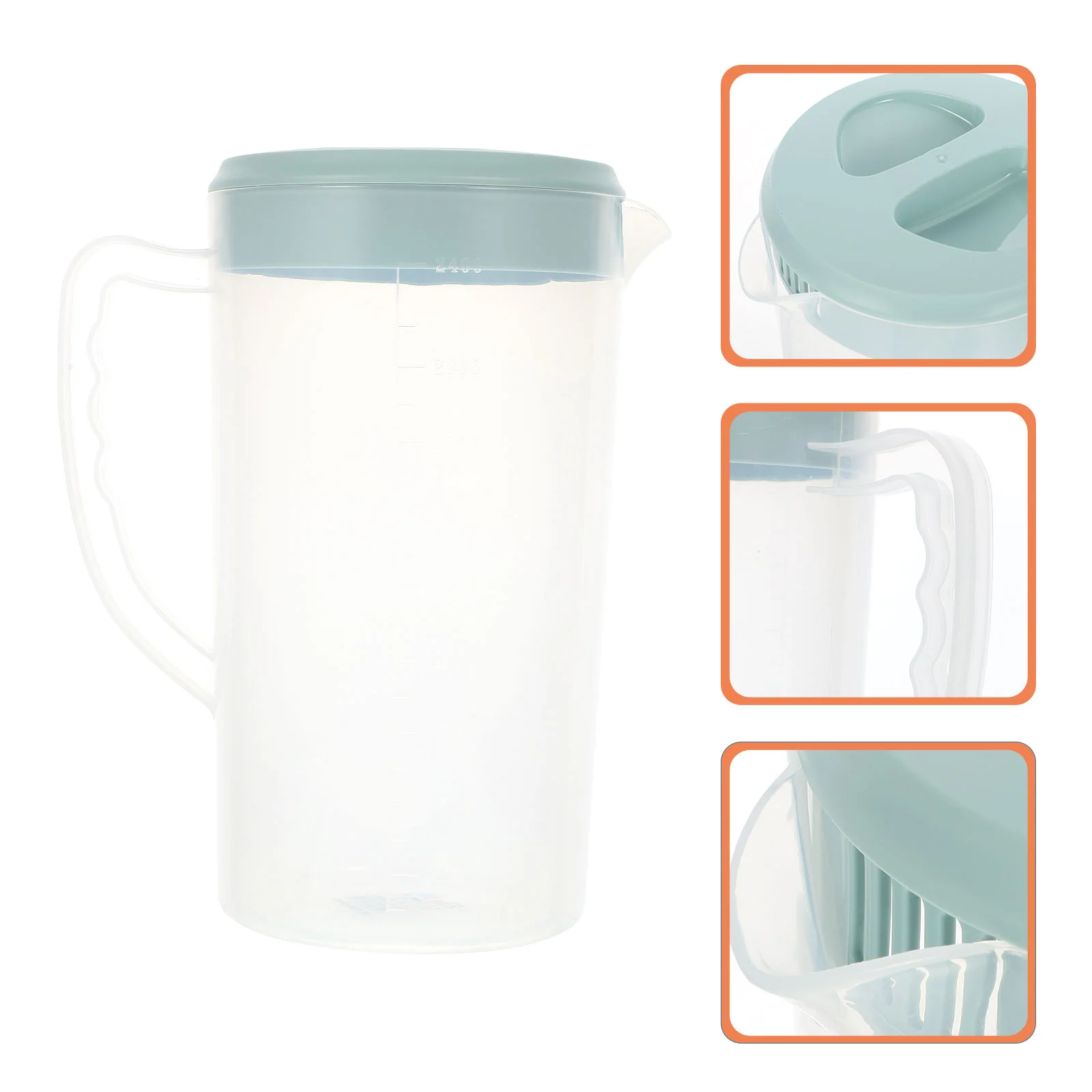 

Pitcher Water Plastic Tea Pitchers Beverage Cold Jug Lid Kettle Drink Iced Hot Fridge Lemonade Container Clear Bottle Pot Beer