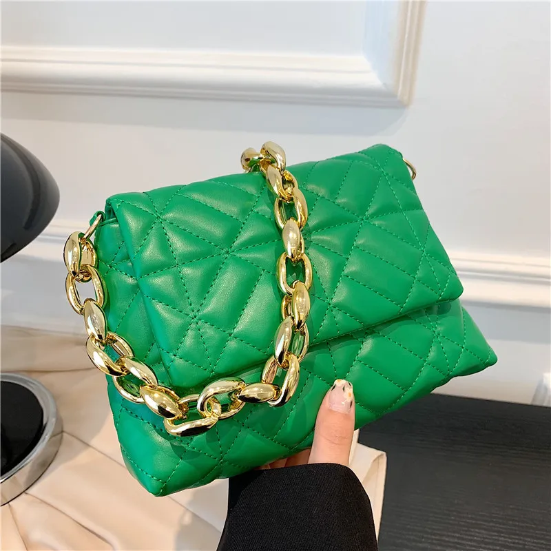 

Women Bag Lingge Chain Small Bag New Fashion Trendy Shoulder Bag Simple Messenger Small Square Designer Handbags High Quality