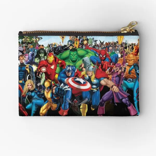 

Super Hero Zipper Pouches Key Panties Women Small Wallet Money Cosmetic Underwear Men Socks Storage Pure Pocket Coin Packaging