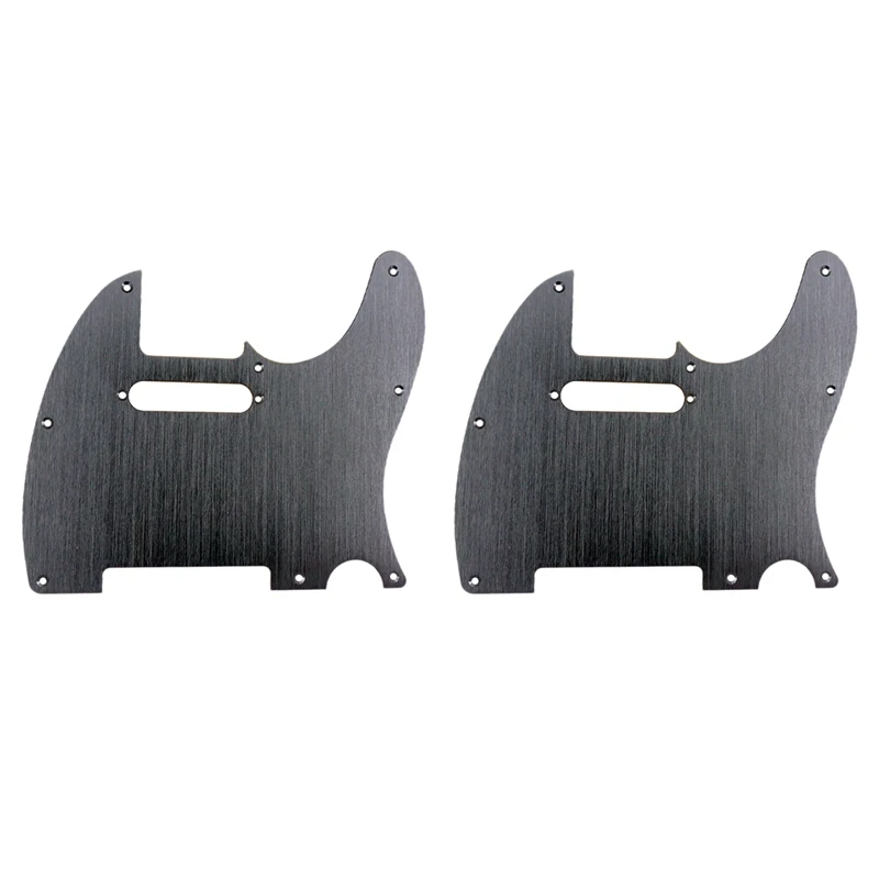

2 шт., черная металлическая накладка на гитару с 8 отверстиями