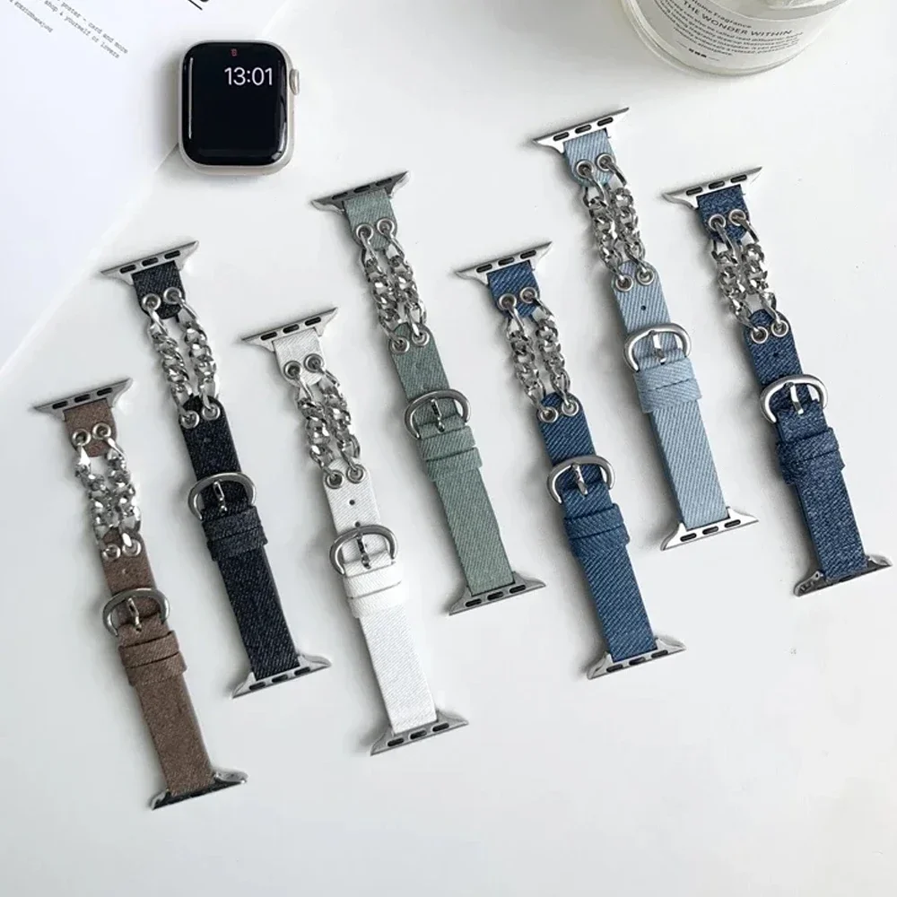 

Stainless steel bracelet for Apple Watch Series 9 41mm 45mm band 8 7 6 5 4 slim strap for iWatch Ultra 2 49mm 38 40mm 42 44 45mm