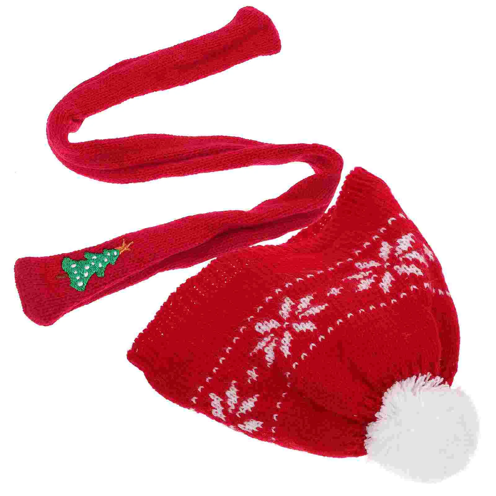 

Hat Miniature Xmas Scarf Compact Hats Christmas Bottle Cover Accessory DIY Yarn