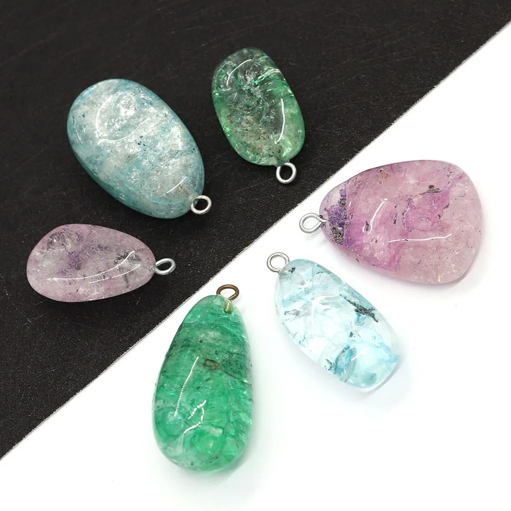 

Natural Stone Pop Crystal Irregular Colorful Pendant 16-55mm for Making Fashion Jewelry DIY Necklace Earrings Fine Accessories