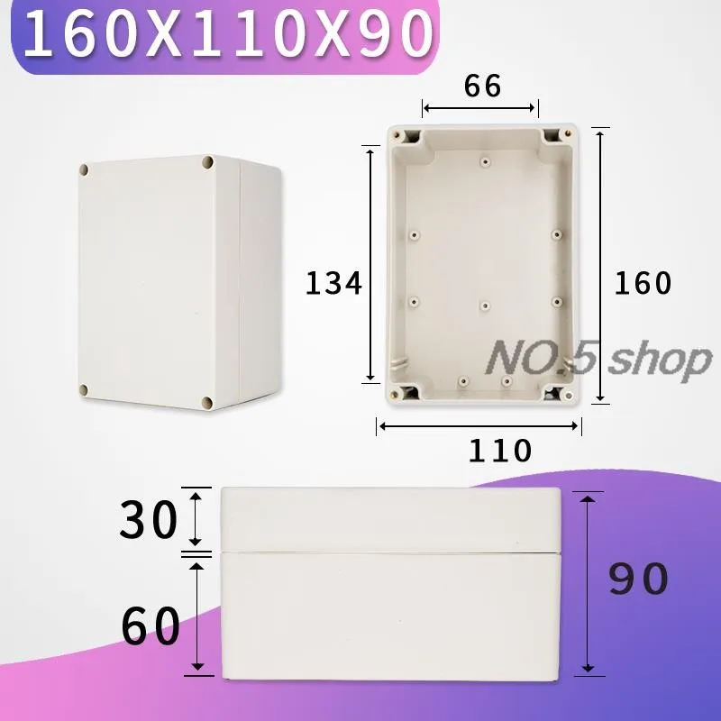 1 шт. 160x110x90 мм водонепроницаемая внешняя панель из АБС-пластика с кнопками питания