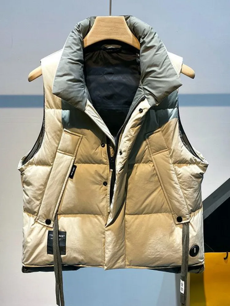 

Зимний пушистый жилет с вертикальным воротником, женский пуховик, хлопковый жилет, женское короткое пальто без рукавов, ветрозащитный Теплый жилет, топы