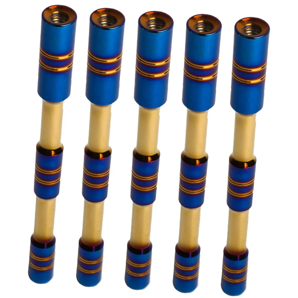

5PCS Car Modified Parts Car Modification Aluminium Alloy Antenna Modified Antenna Vehicle Antenna (Blue Silver)