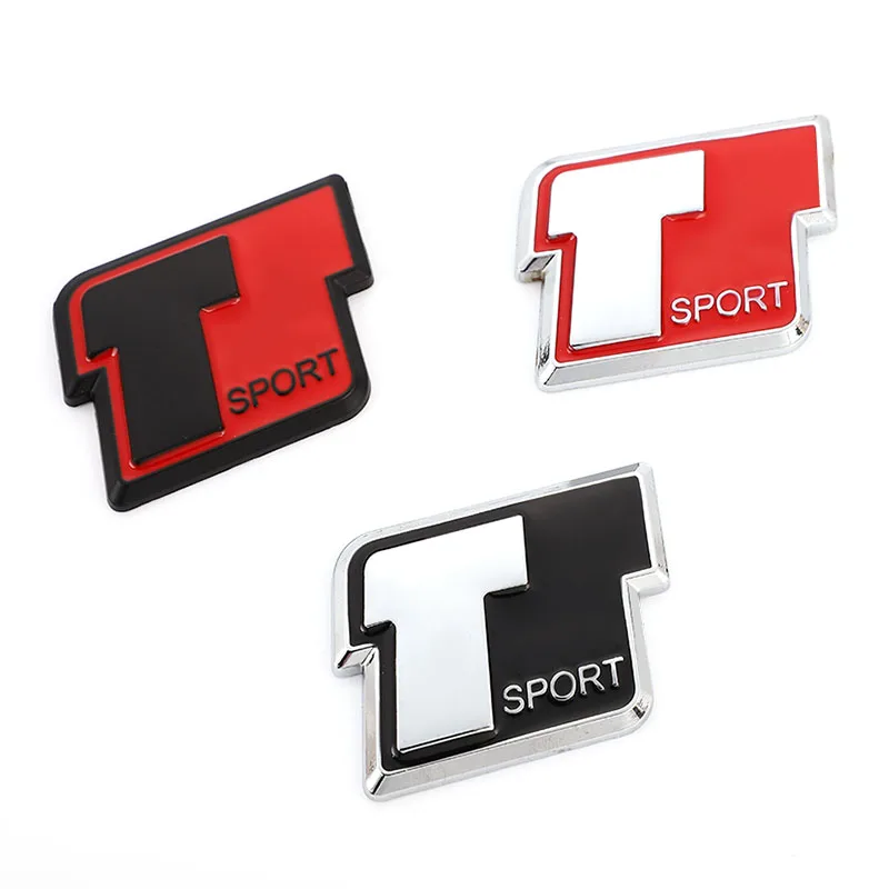 

Car Sticker T Sport Stickers Emblem Badge Rear Trunk Decals for Toyota RAV4 Corolla Prado Tundra Highlander Hiace Venza Camry