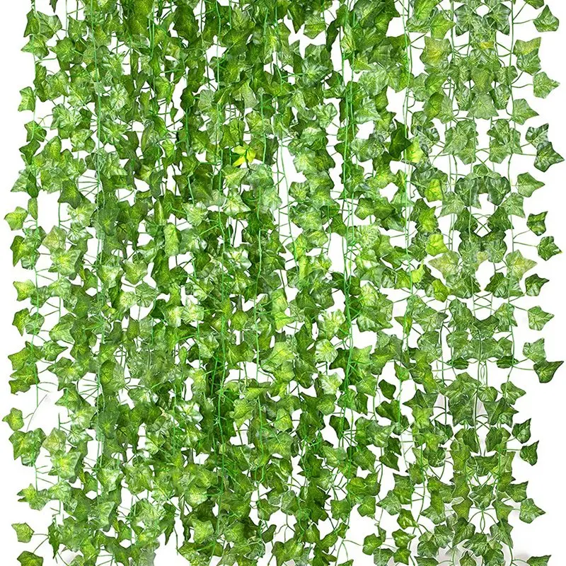 

Pack Of 12 Artificial Ivy Garland, Artificial Ivy Garland, Artificial Ivy Wedding For Office, Kitchen, Garden(2.1M)