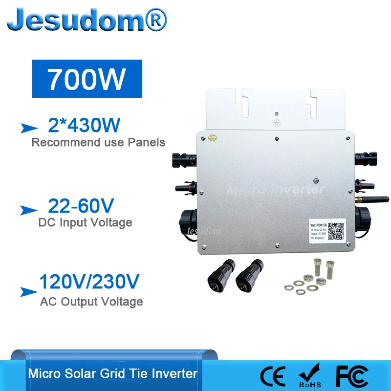 Wi-Fi 700 Вт Φ вход в AC110V220V 50HZ60HZ MPPT чистый синусоидальный преобразователь |