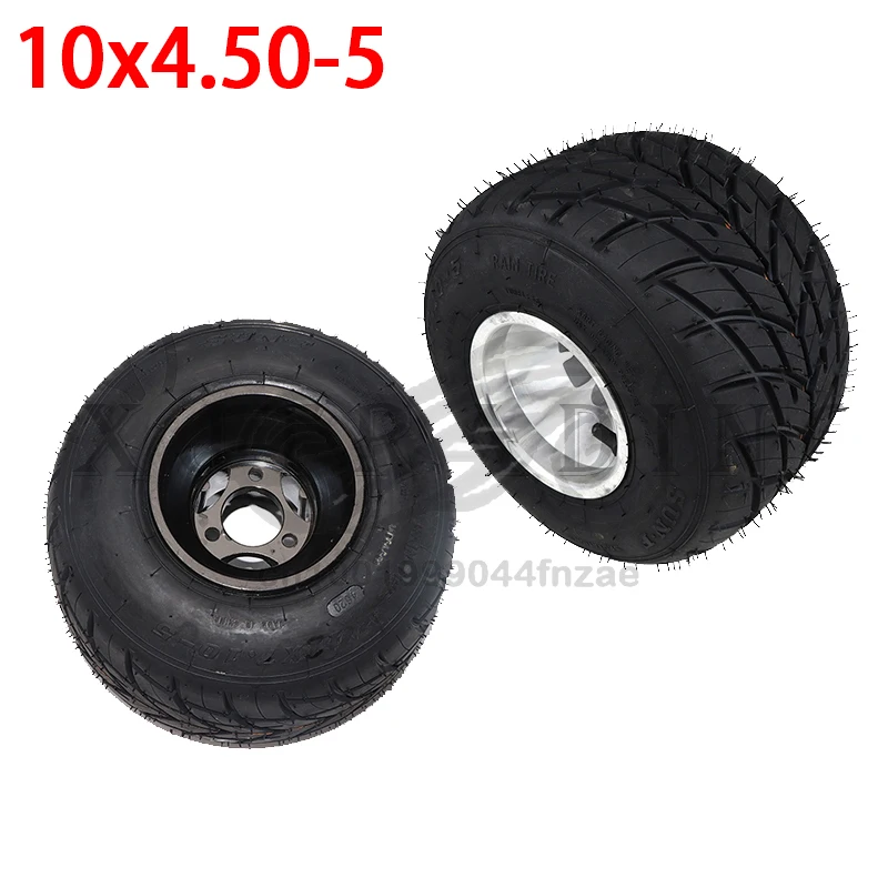 

Go Karting Tire 10x4.50-5 Inch Rain Tire Vacuum Tire Drift with 5 inch aluminium alloy wheel hub for GO KART ATV UTV Buggy Parts