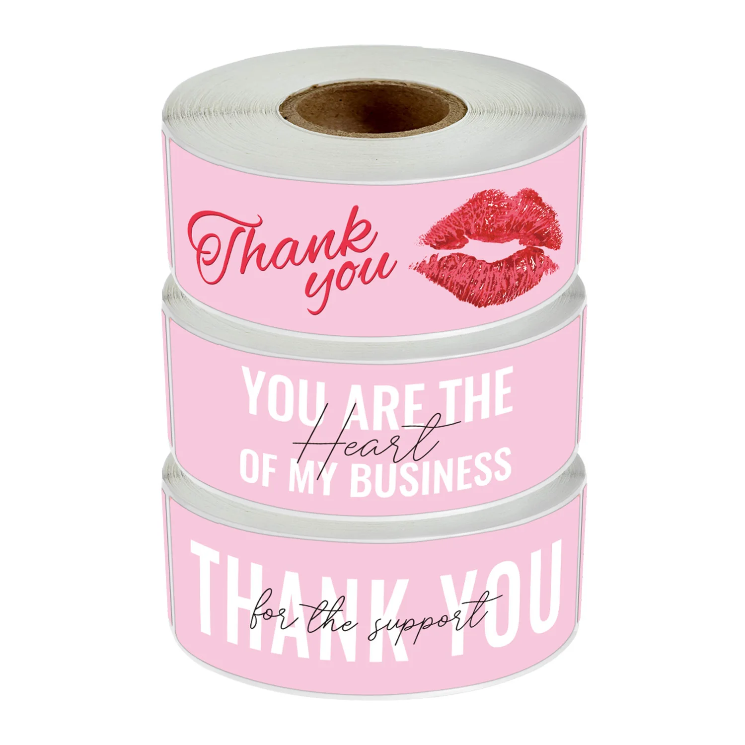 

120pcs/Roll Pink Thank You For The Support Sticker For Small Business Gift Decor Sealing Stickers Personalized Labels