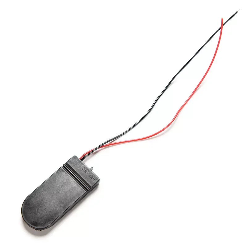 

2023New 5Pcs 2*CR2032 3V Button Cell Coin Battery Holder Case Storage Box 6 V Battery Pack With On-Off Switch Wire Leads