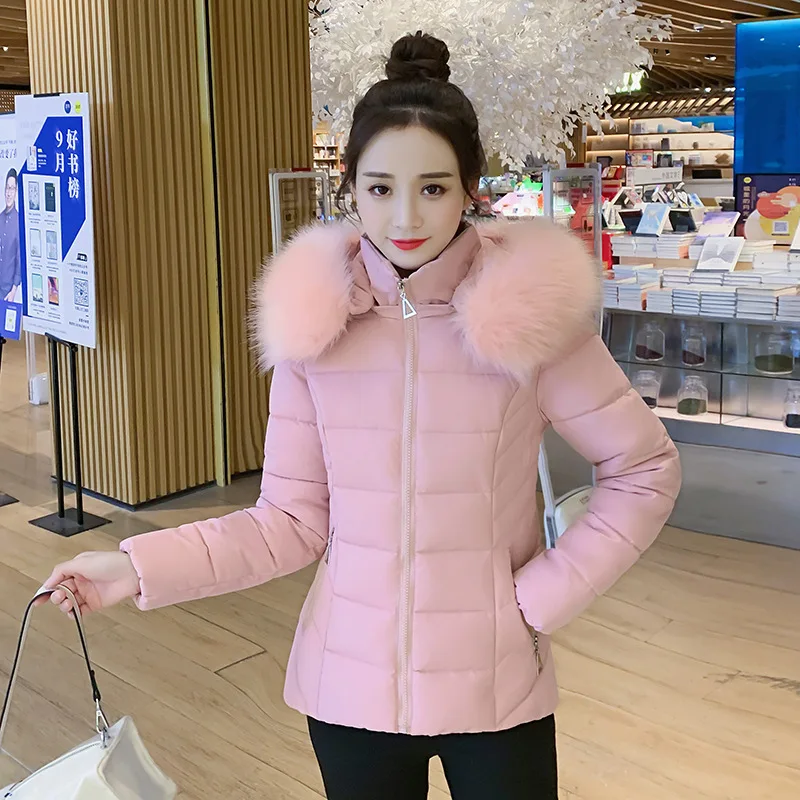 Winter Warm Outdoor Short coat  Clothes Women's 2022 Winter Korean Fashion Slim Parkas Cotton Jacket Removable Hooded
