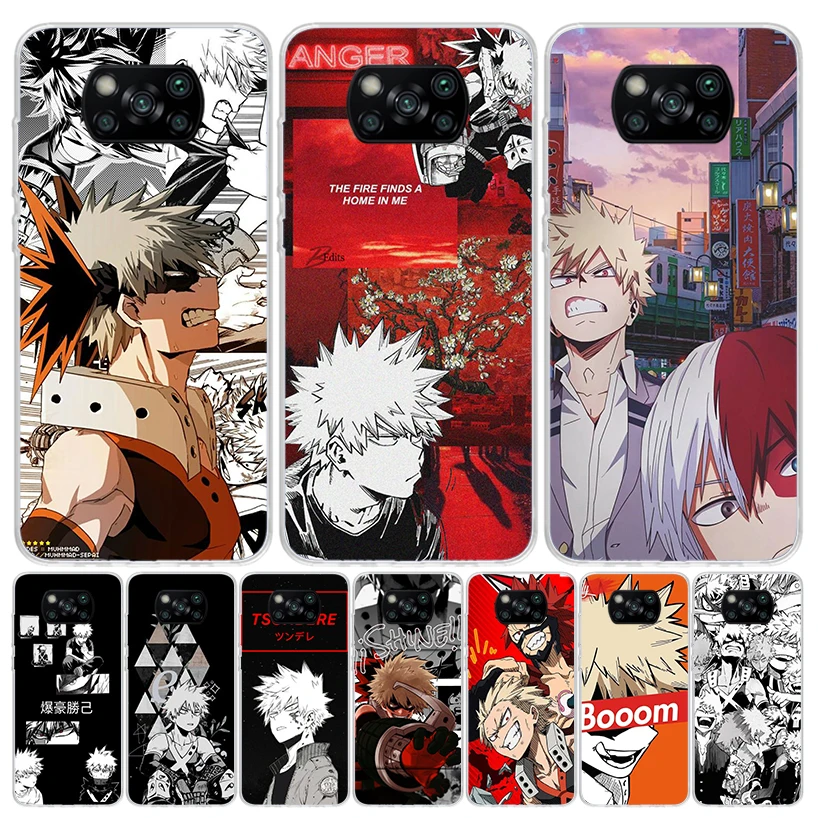 Чехол для телефона My Hero Bakugou Katsuki Xiaomi Poco X3 Nfc X5 X6 X4 Gt F6 F5 Pro F4 F3 F2 M5S M5 M4 M3