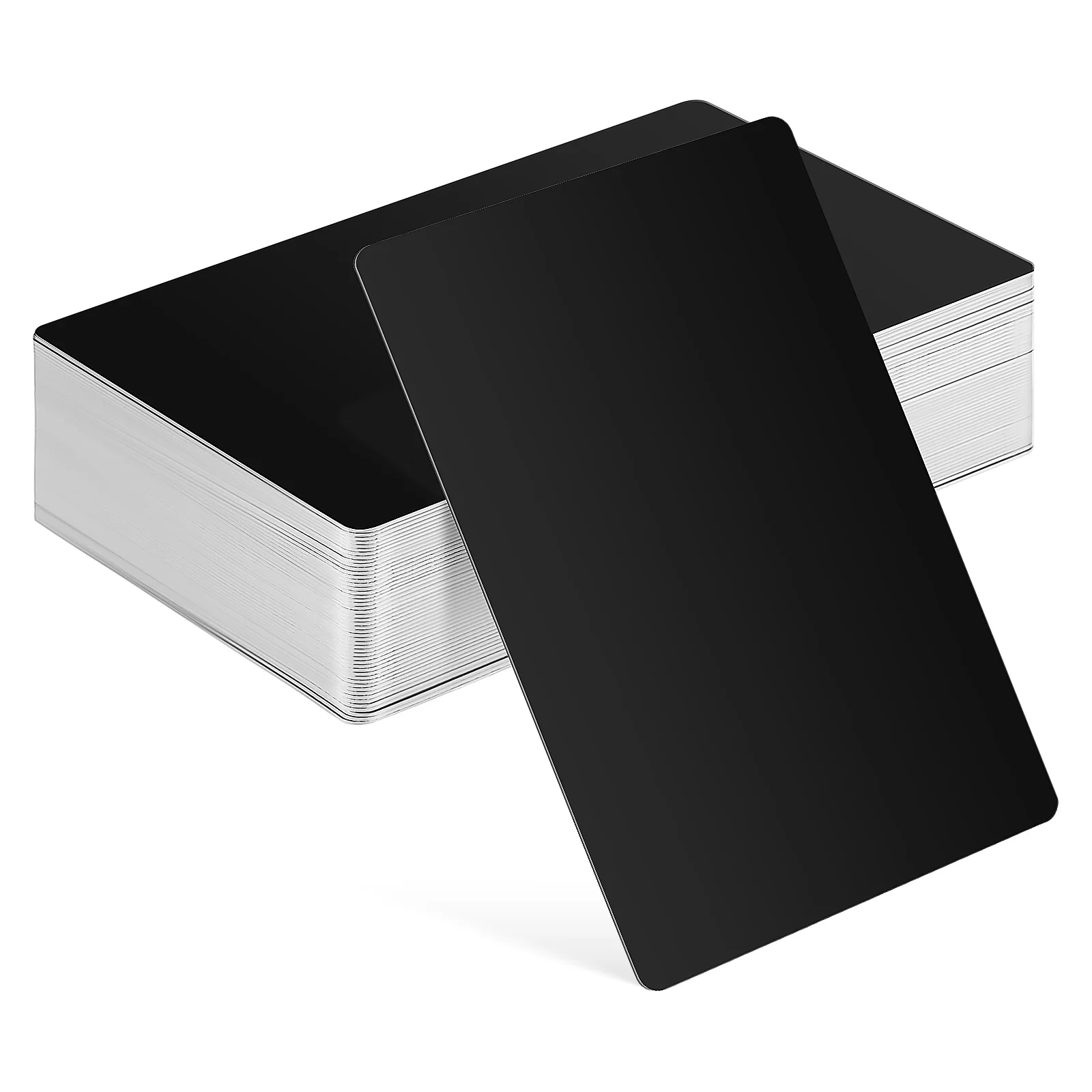 

50pcs Metal Business Cards Engraving Blank Business Cards DIY Name Cards Metal Cards