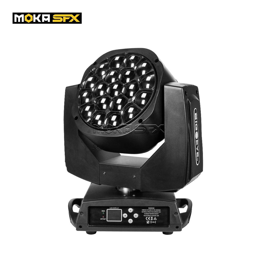 

MOKA SFX 19*15W LED Bee Eyes Moving Head Light Zoom Wash Stage Lighting Professional Beam Light RGBW 4 In 1 DMX DJ Light