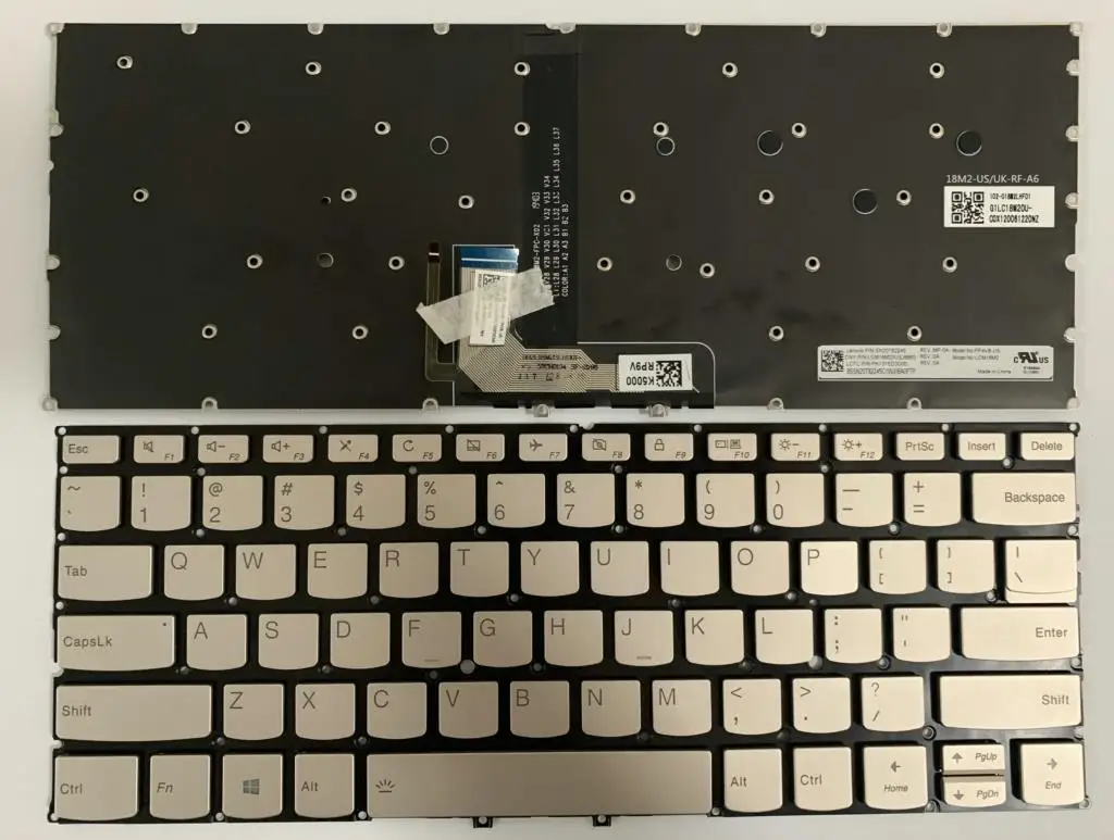 

New Laptop keyboard for Lenovo Yoga C940-14,C940-14IIL 14 inch laptop US Keyboard Backlit Silver SN20T82245 LCM18M2