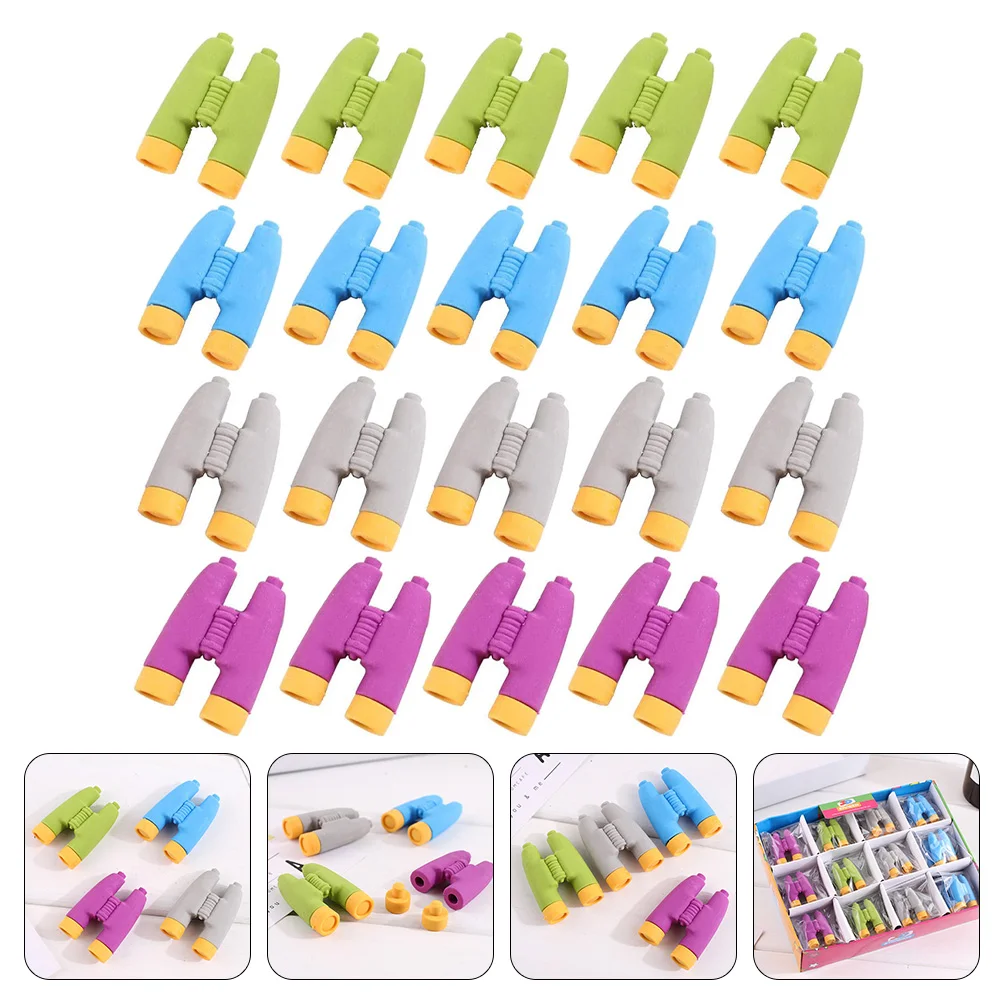 

20Pcs Children Drawing Erasers Adorable Kids Erasers Telescope Shape Erasers Small Cartoon Erasers for Students Toddlers