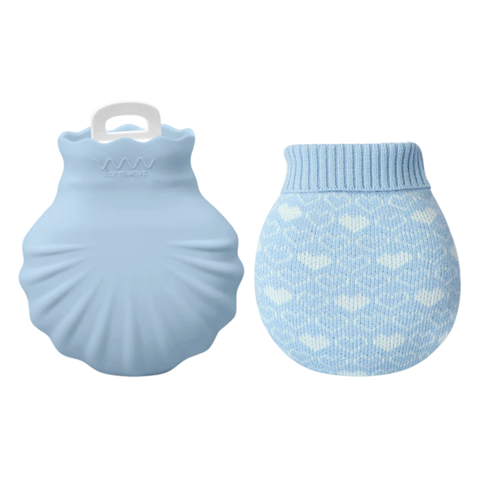 

Hot Water Bottle Silicone Hot Water Bag Microwaveable Odorless Mini Hot Water Bottle With Soft Knitted Cover For Hands Back Neck