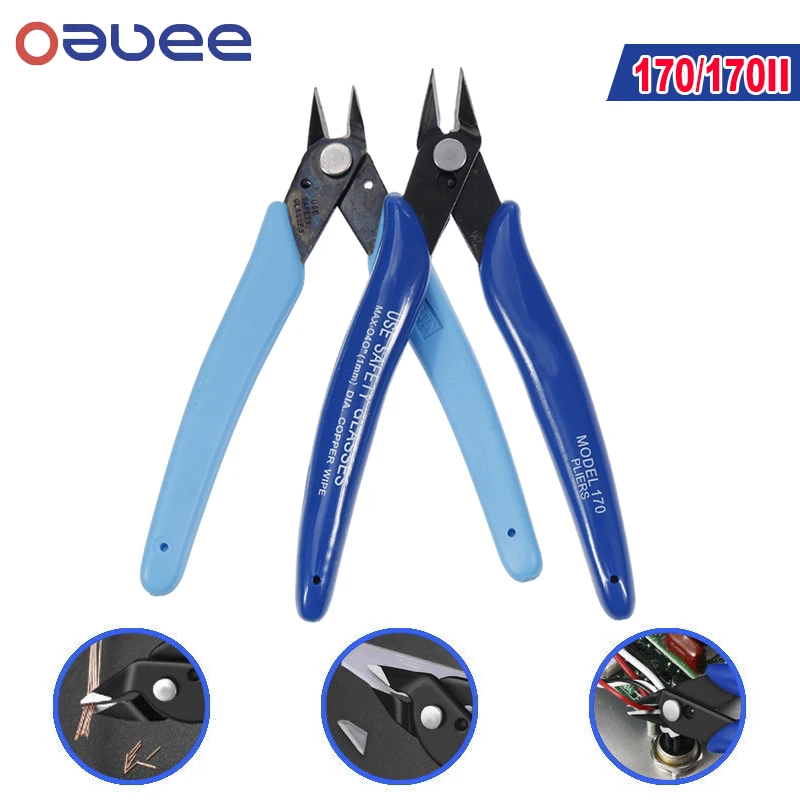 

170 Oblique Pliers Plastic Nozzle Electronic Cutting Wire Pliers Diagonal DIY Cutting Pliers Thin Mouth Scissors Electrician