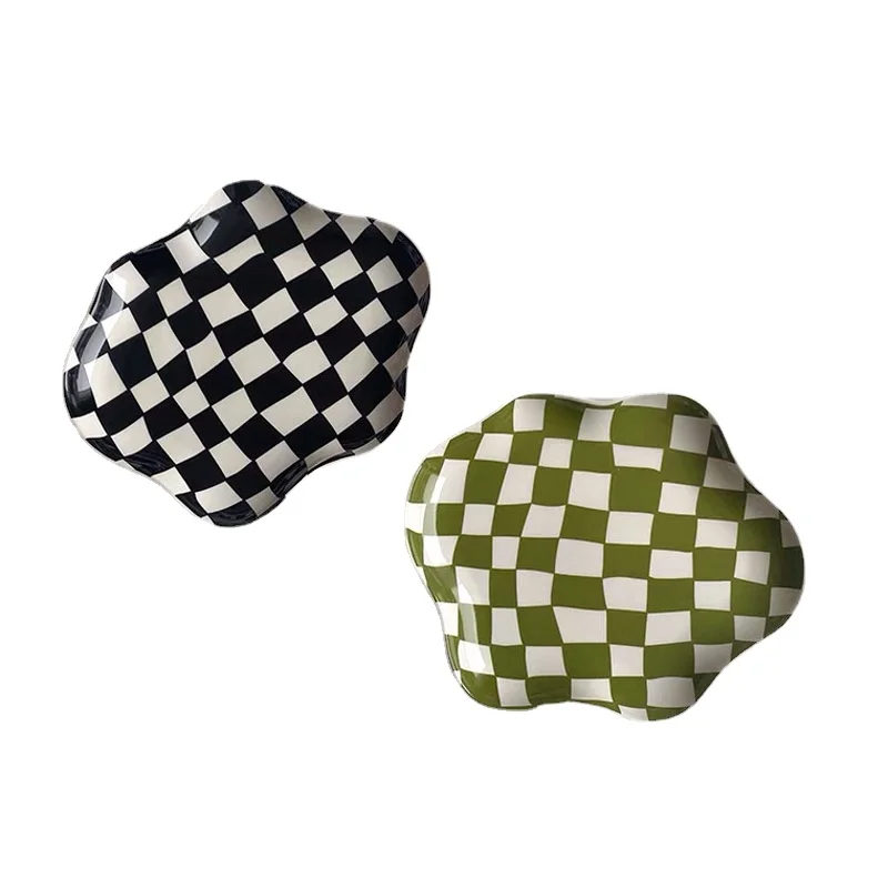 

Nordic Ceramic Plate Jewelry Dish Necklace Ring Storage Plates Fruit Bowl Decoration Tray Dessert Plate