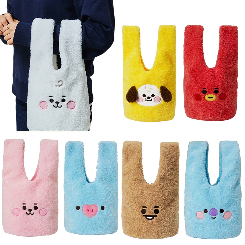 

Оригинальная сумка Bt21 Baby Series, мультяшная плюшевая кукла из аниме, милые универсальные сумки-мессенджеры для девочек, сумки-тоут