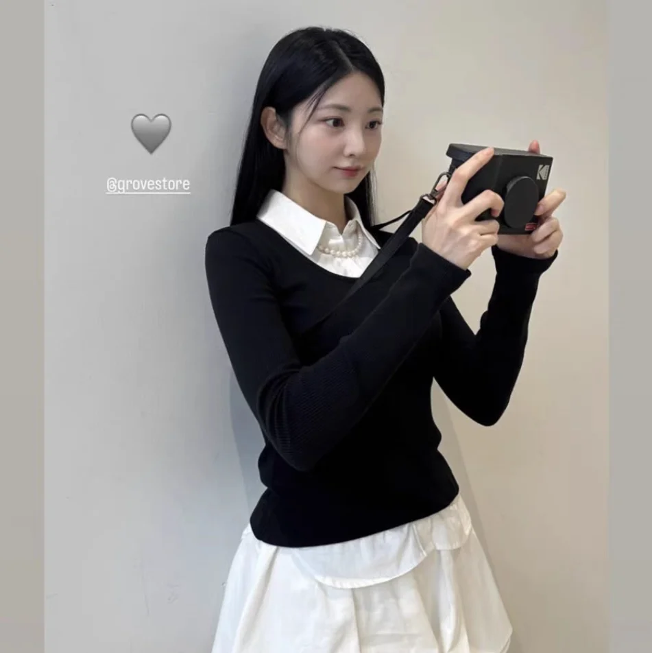 В наличии! * E24 Осенние новые приталенные Рубашки Стиле Ретро контрастных цветов